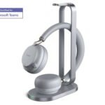 Yealink BH76 Teams with Charging Stand – Premium Bluetooth Headset BH76, USB-C, Light Gray